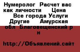 Нумеролог. Расчет вас, как личности.  › Цена ­ 400 - Все города Услуги » Другие   . Амурская обл.,Благовещенский р-н